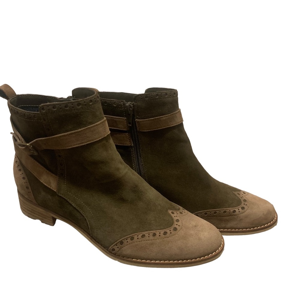 FUGITIVE Woman /Hiver 2019 collection Olive & Brown suede Ankle botties Size 38
